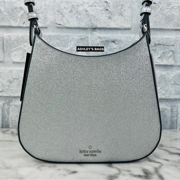 Kate Spade Glimmer Glitter Shoulder Bag In Silver - Picture 2 of 12